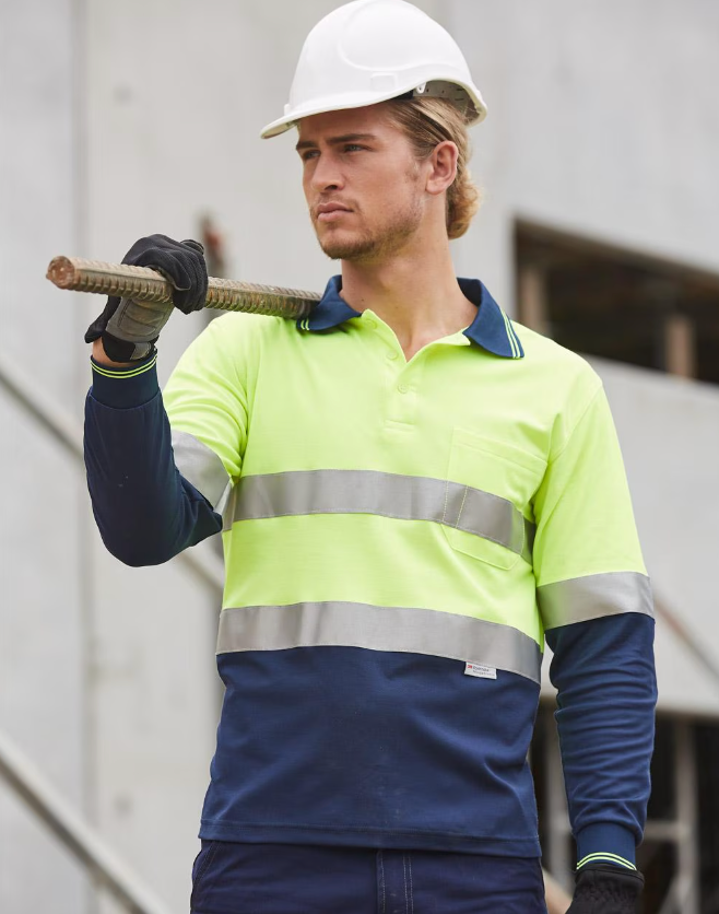 SW21A Mens TrueDry® Safety Long Sleeves Polo with 3M Reflective Tapes