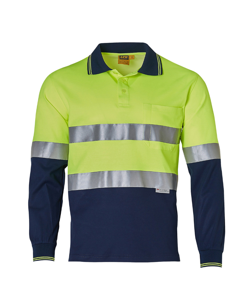 SW21A Mens TrueDry® Safety Long Sleeves Polo with 3M Reflective Tapes