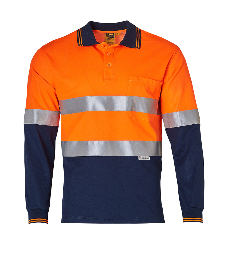 SW21A Mens TrueDry® Safety Long Sleeves Polo with 3M Reflective Tapes