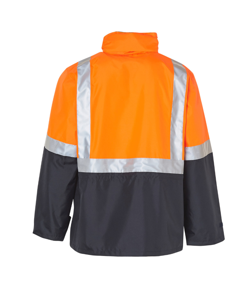 SW18A Hi-Vis Two Tone Rain Proof Safety Jacket With Mesh Lining and 3M Scotchlite Reflective Tapes