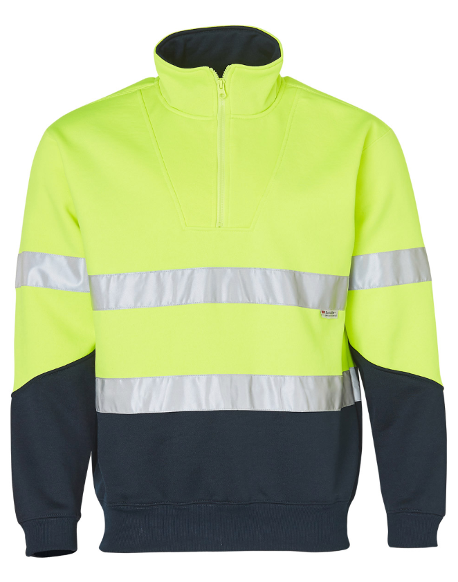 SW14 Mens High Visibility Long Sleeve Fleecy Sweat