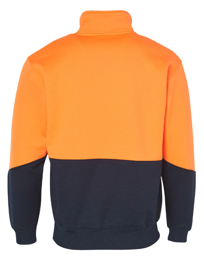 SW13A Mens High Visibility Long Sleeve Fleecy Sweat With Collar