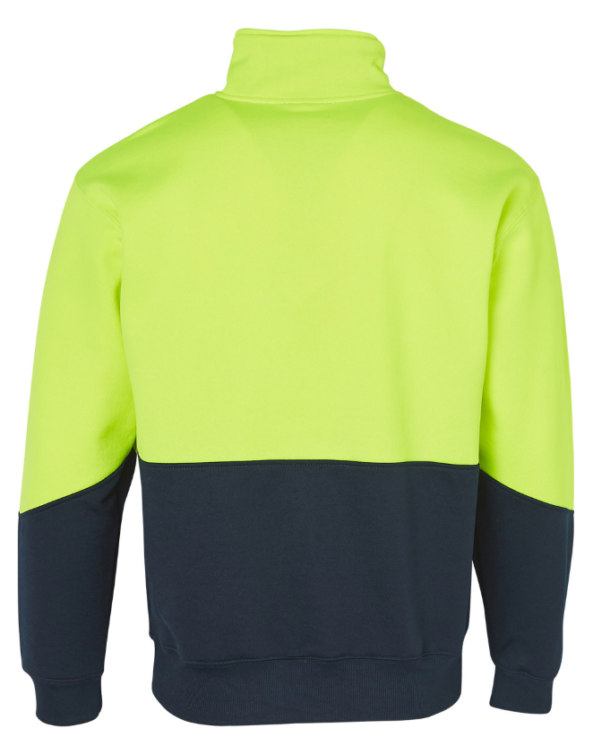 SW13A Mens High Visibility Long Sleeve Fleecy Sweat With Collar