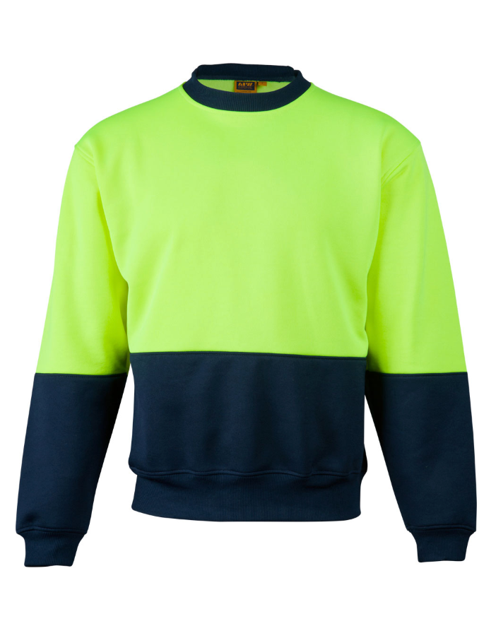 SW09 High Visibility Two Tone Crew Neck Safety Windcheater