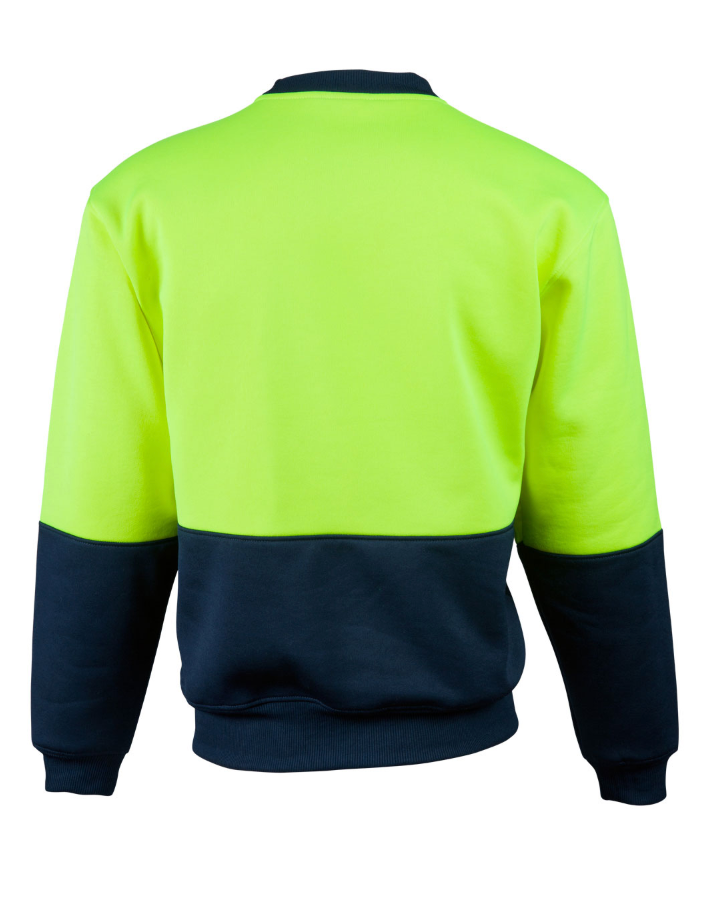 SW09 High Visibility Two Tone Crew Neck Safety Windcheater