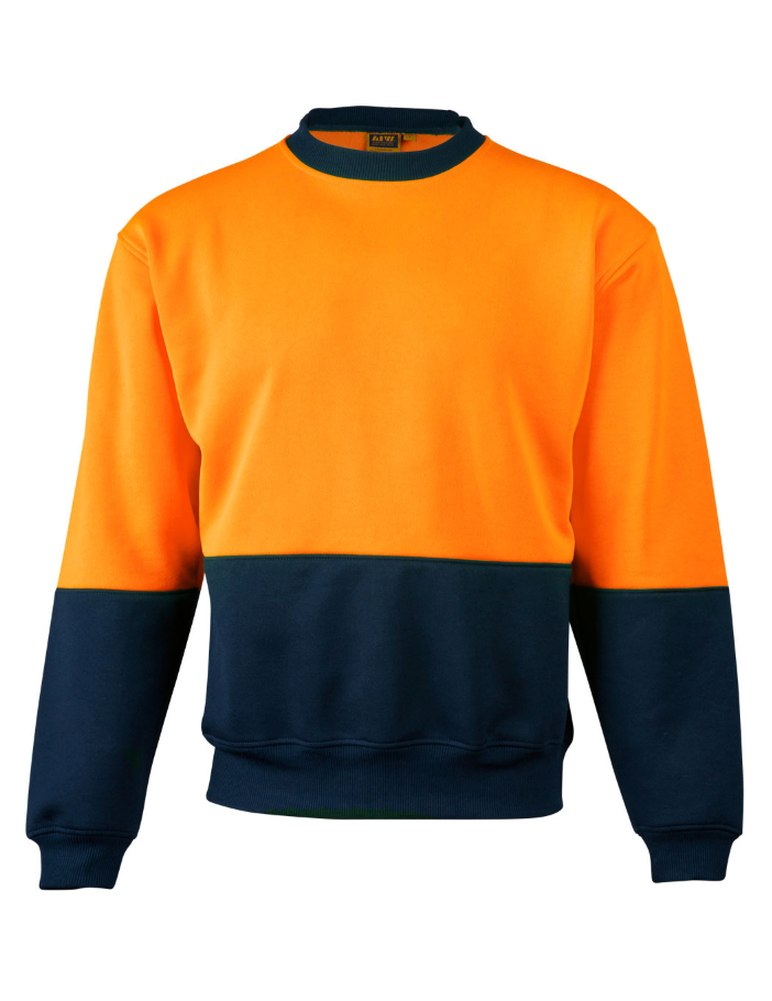 SW09 High Visibility Two Tone Crew Neck Safety Windcheater
