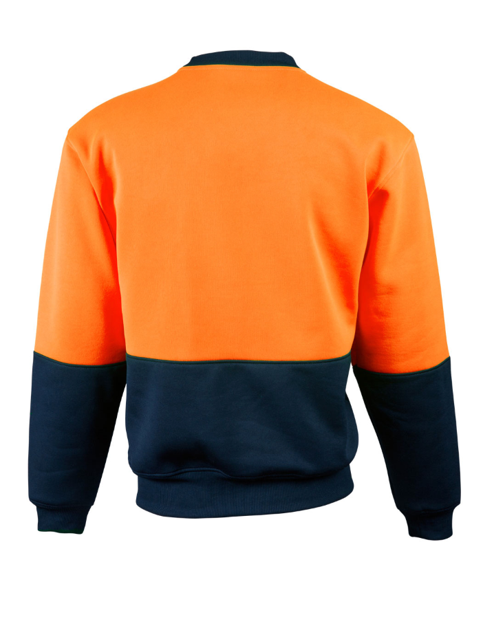SW09 High Visibility Two Tone Crew Neck Safety Windcheater