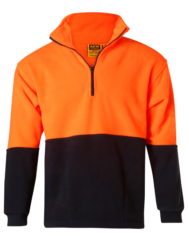 SW07 High Visibility Polar Fleece Half Zip Pullover