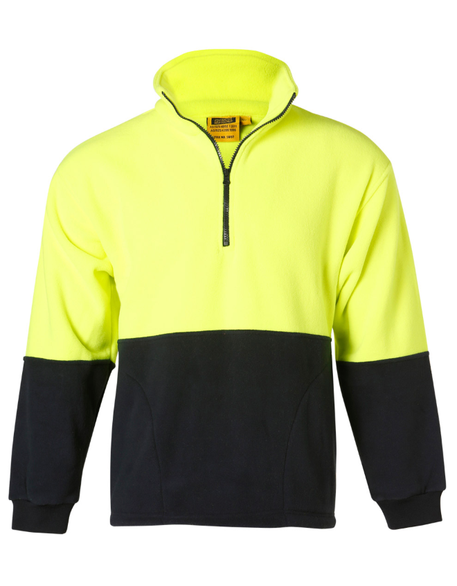 SW07 High Visibility Polar Fleece Half Zip Pullover