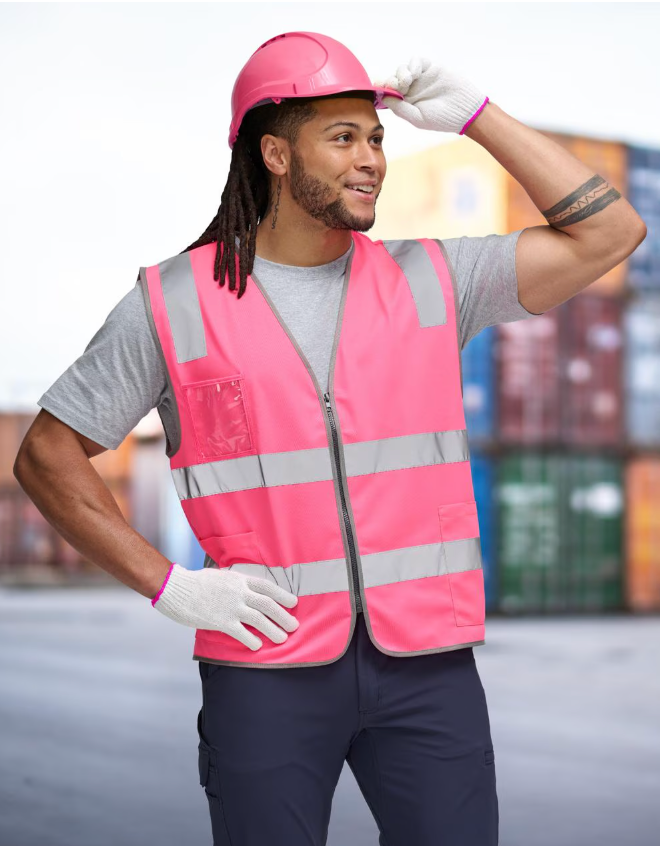 SW04 Unisex Hi-Vis Safety Vest with ID & Utility Pockets