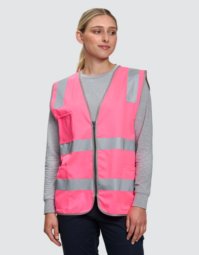 SW04 Unisex Hi-Vis Safety Vest with ID & Utility Pockets