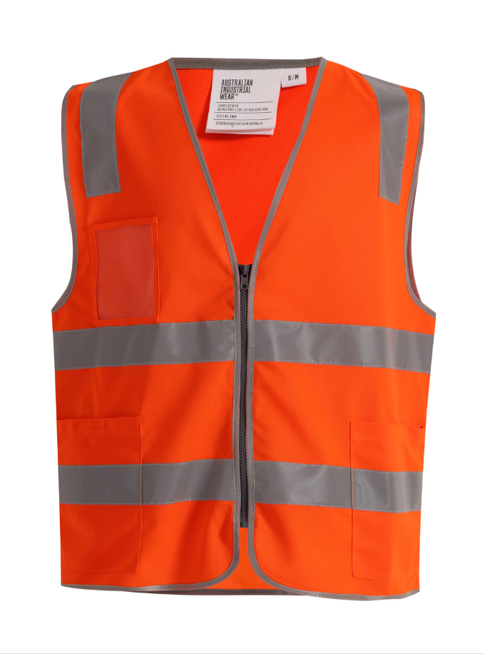 SW04 Unisex Hi-Vis Safety Vest with ID & Utility Pockets
