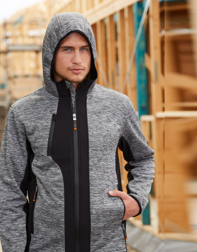 JK49 Unisex Laminated Functional Knit Hoodie